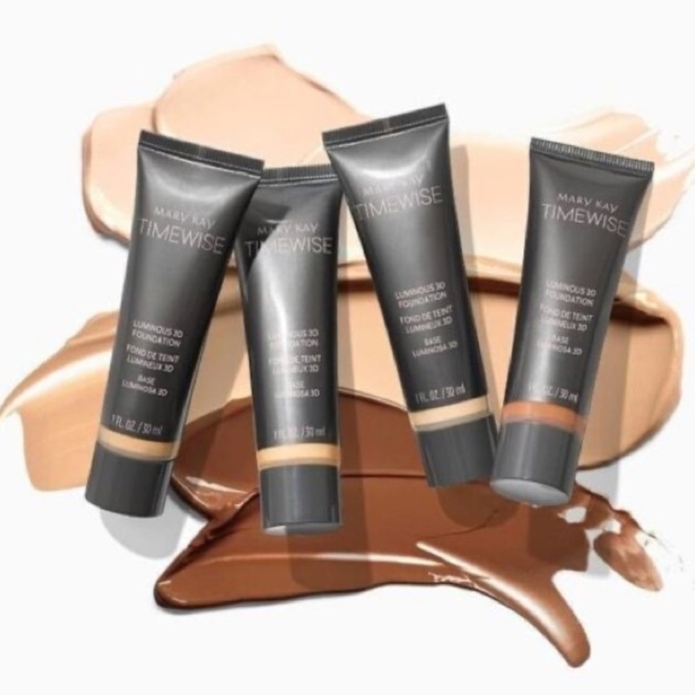 Ivory W 130 Mary Kay TimeWise Matte 3D Foundation - Cream and Brown Shades